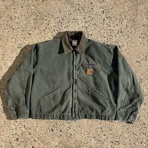 VTG Carhartt Detroit Jacket Blanket Lined J97 MOS Size 2XL UFCW Union Made Usa